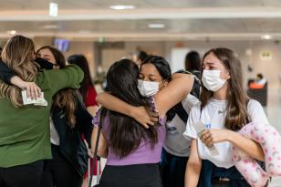 Fotos dos estudantes que foram ao Canadá para fazer intercâmbio do Ganhando o Mundo