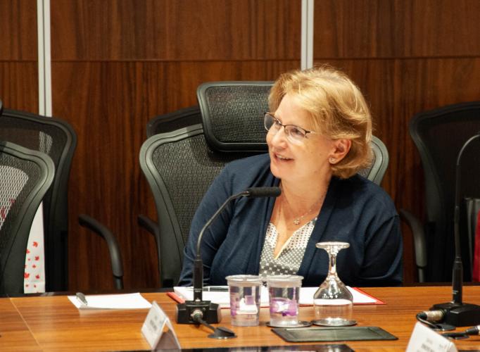 Foto da videoconferência entre Alunos e embaixadora do Canadá